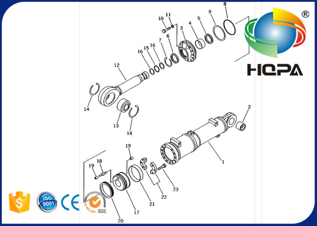 707-98-73400 7079873400 наборов уплотнения цилиндра наклона лезвия для KOMATSU D275A-2