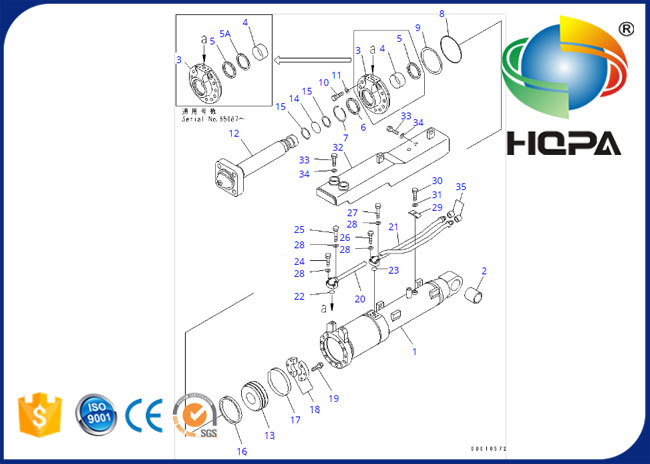 707-99-64550 7079964550 наборов уплотнения цилиндра наклона лезвия для KOMATSU D155A-5