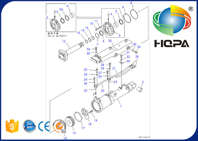 707-99-71130 7079971130 наборов уплотнения цилиндра наклона лезвия для KOMATSU D155A-5